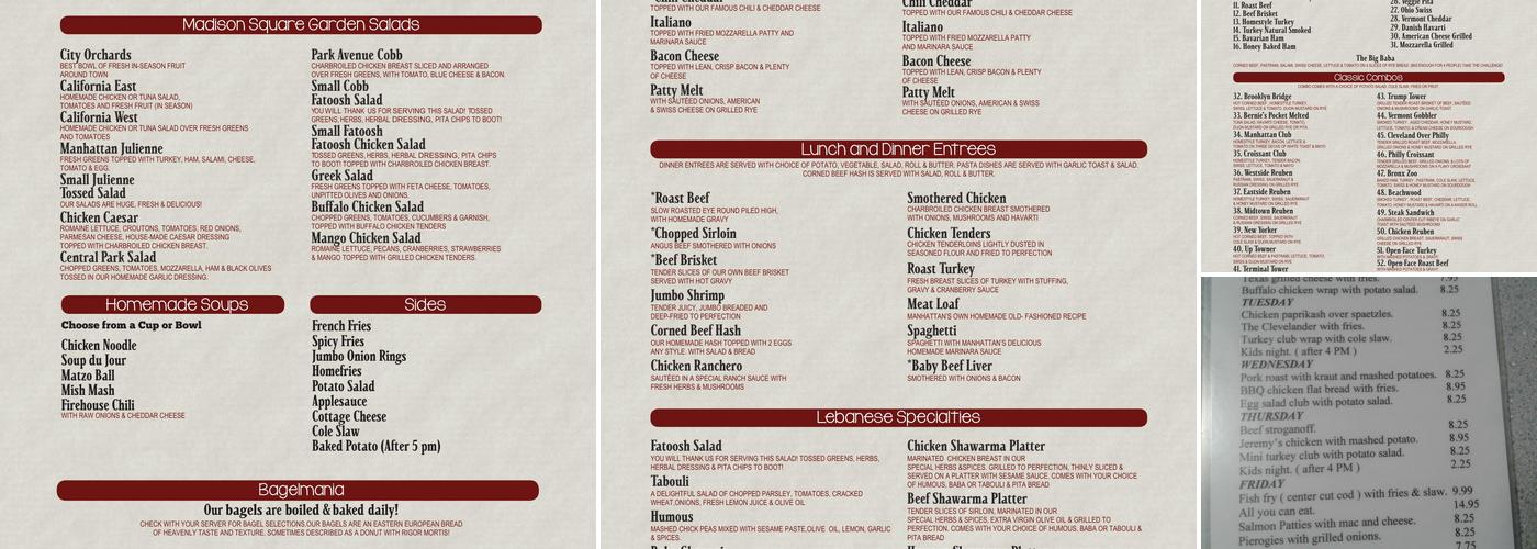Manhattan Deli Menu