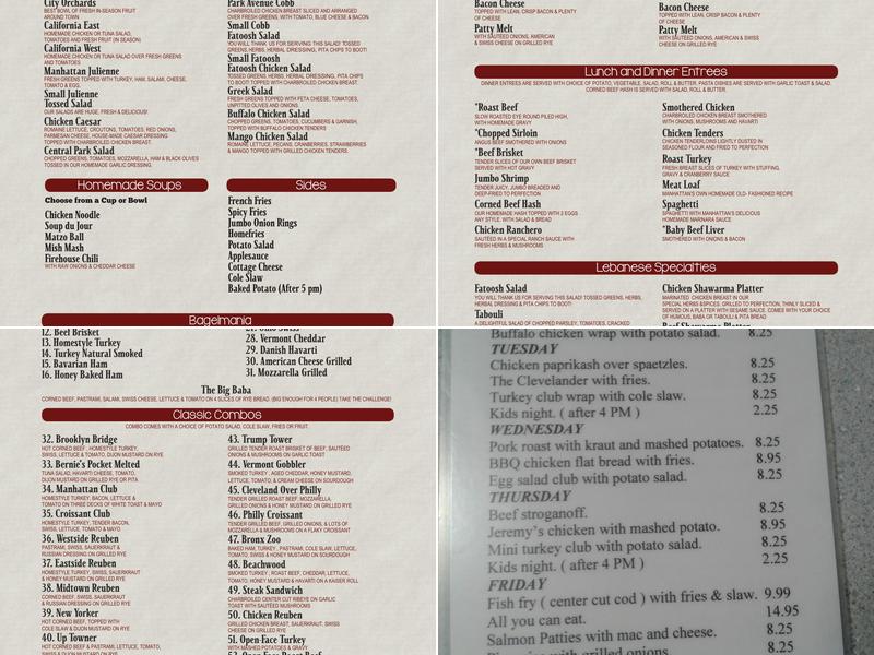 Manhattan Deli Menu
