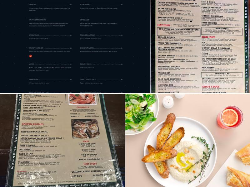 Grumpy's Bar and Grille Menu