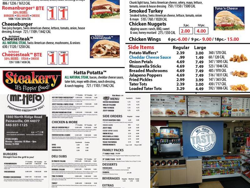 Mr Hero Menu