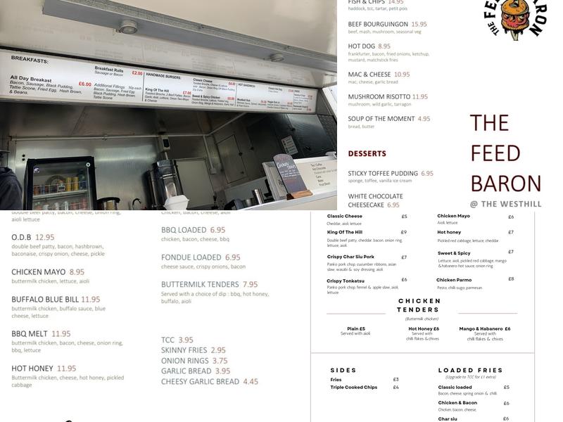 The Feed Baron Menu