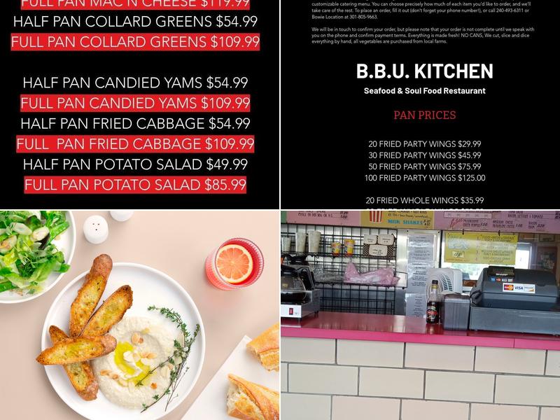 B.B.U. Shared Kitchen Menu