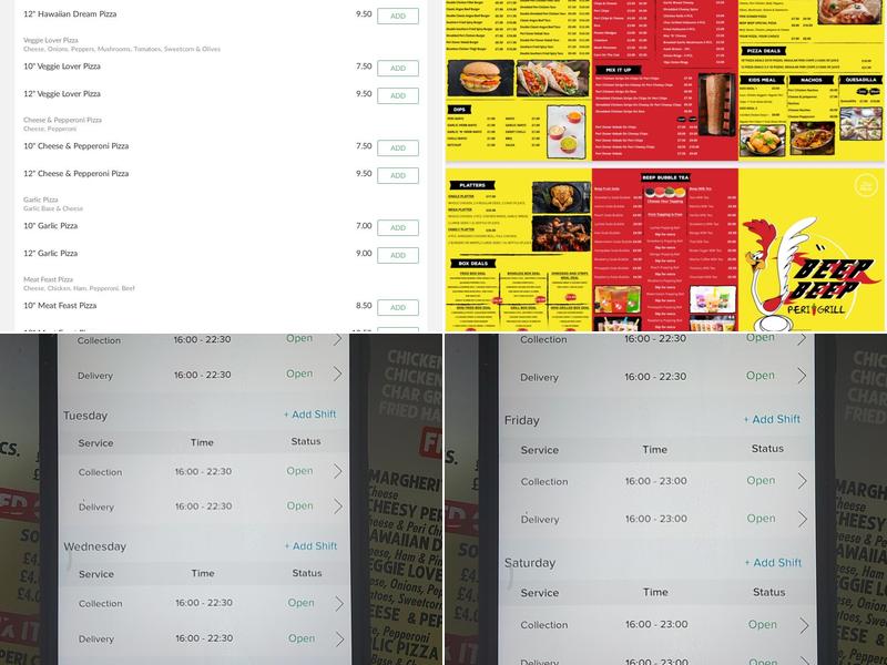 Beep Beep Peri Grill Menu