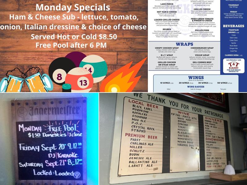 Jackies Sports Bar & Grill Menu