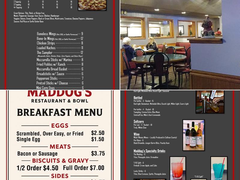 Maddog’s Restaurant & Bowl Menu