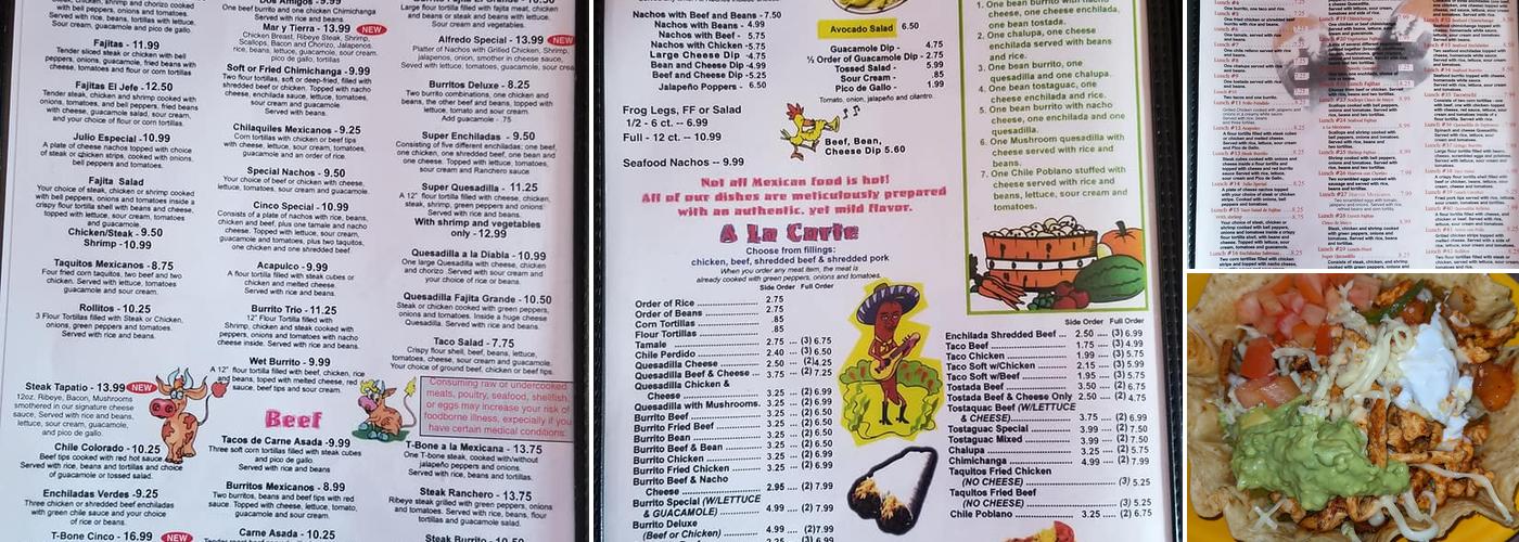 Cinco De Mayo Mexican Menu