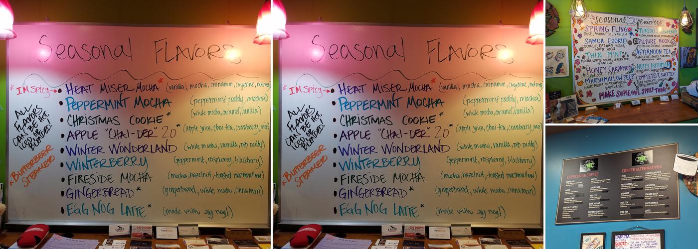 Straight Shot Coffee Co. Menu