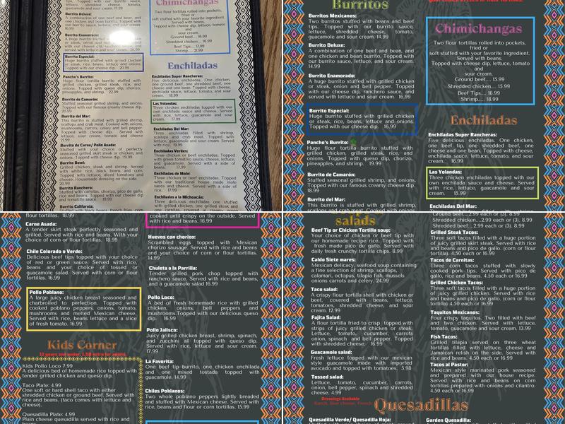 Caporal - Mexican Bar & Grill Menu
