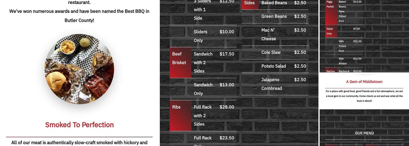 Combs BBQ Central Menu