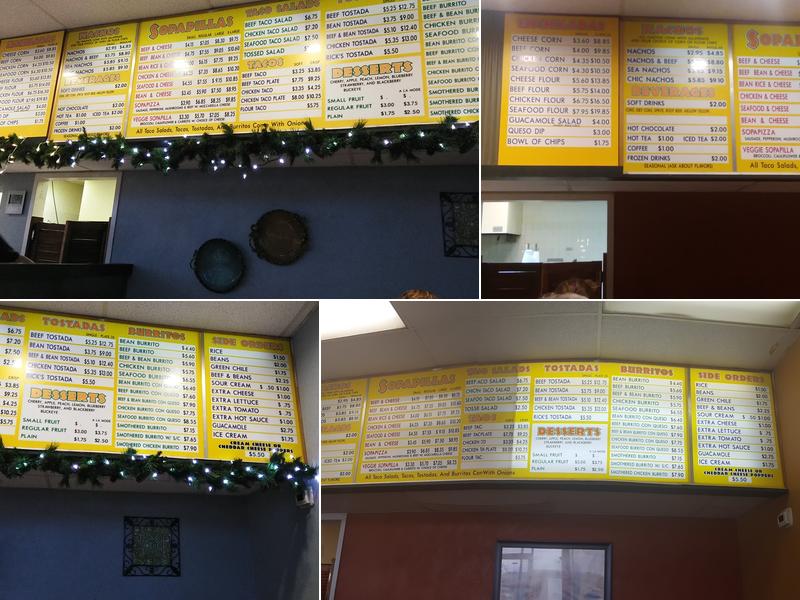 Sopapilla Express Menu