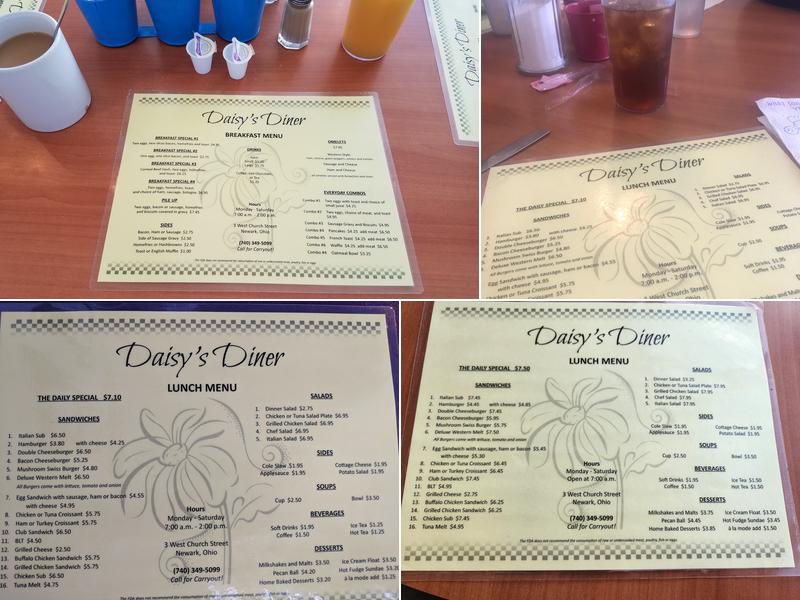Daisy's Diner Menu