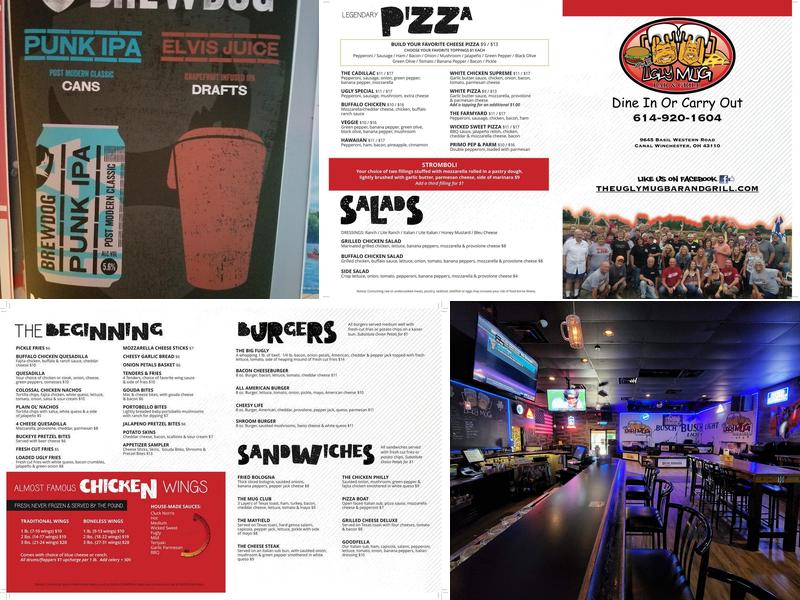 The Ugly Mug Bar & Grill Menu