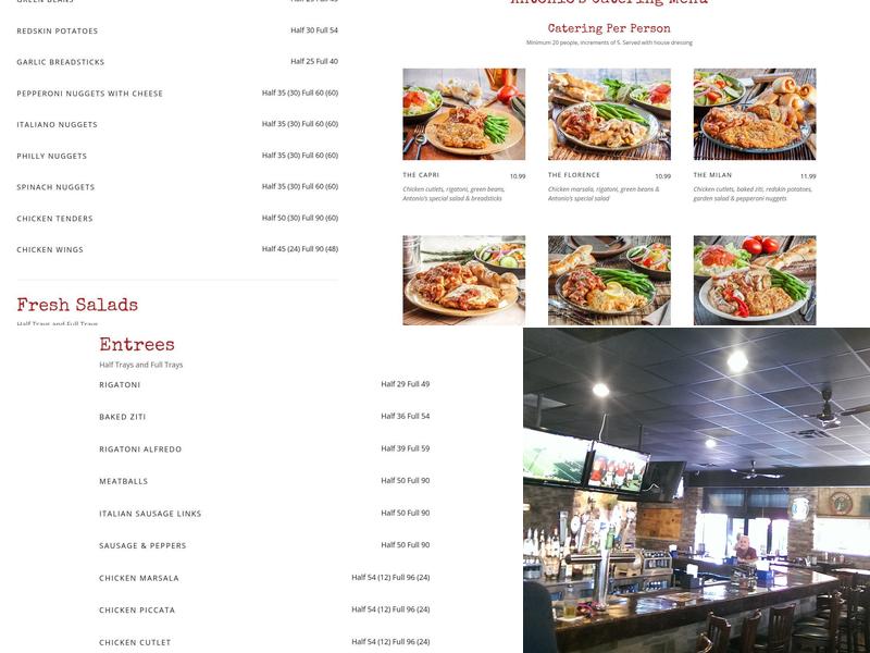 Antonio's Pizzeria LoSchiavo Menu