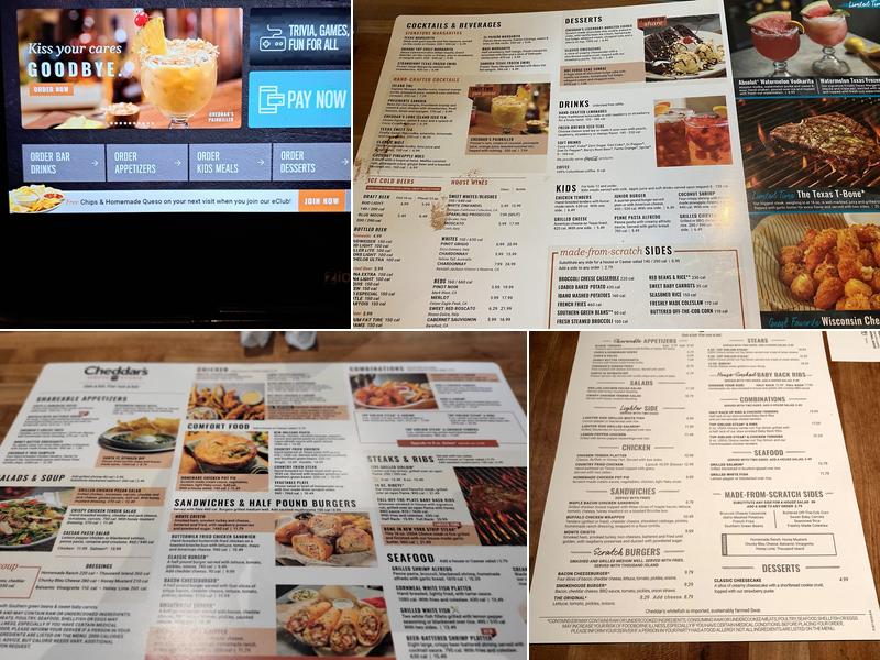 Cheddar's Scratch Kitchen Menu