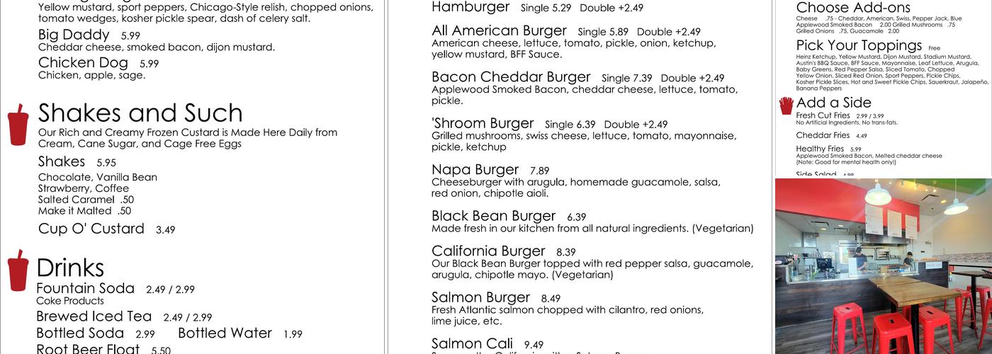 Burger Fresh Menu