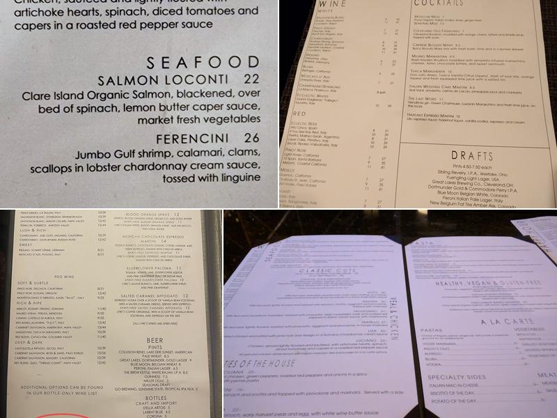 Corleone's Ristorante & Bar Menu