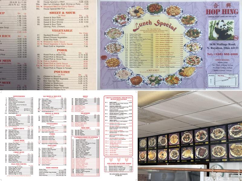 Hop Hing Menu
