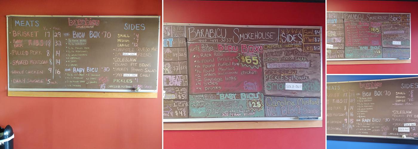 Barabicu Smokehouse Menu