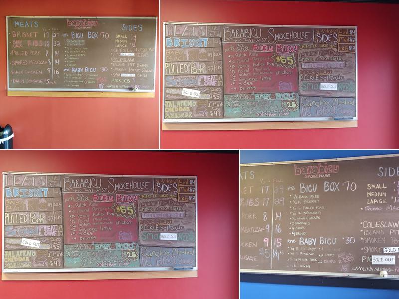 Barabicu Smokehouse Menu