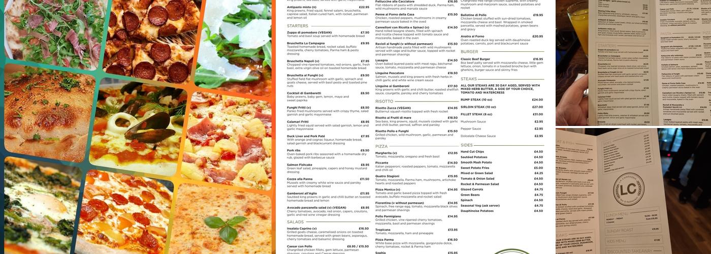 Roost Restaurant and Bar Menu