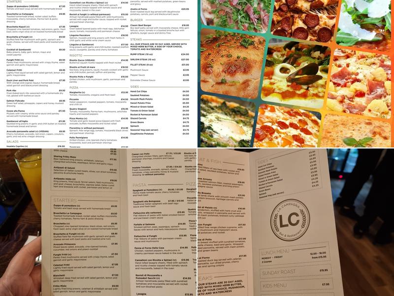 Roost Restaurant and Bar Menu