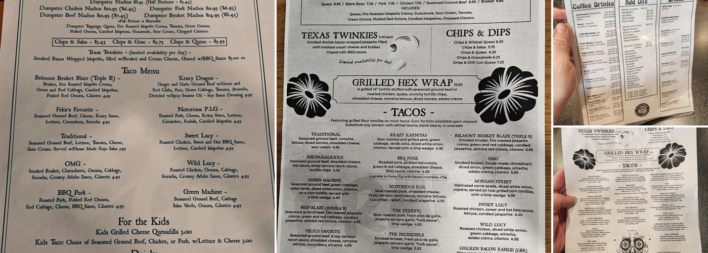 Krazy Taco 937 Menu
