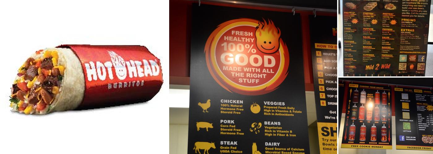 Hot Head Burritos Menu
