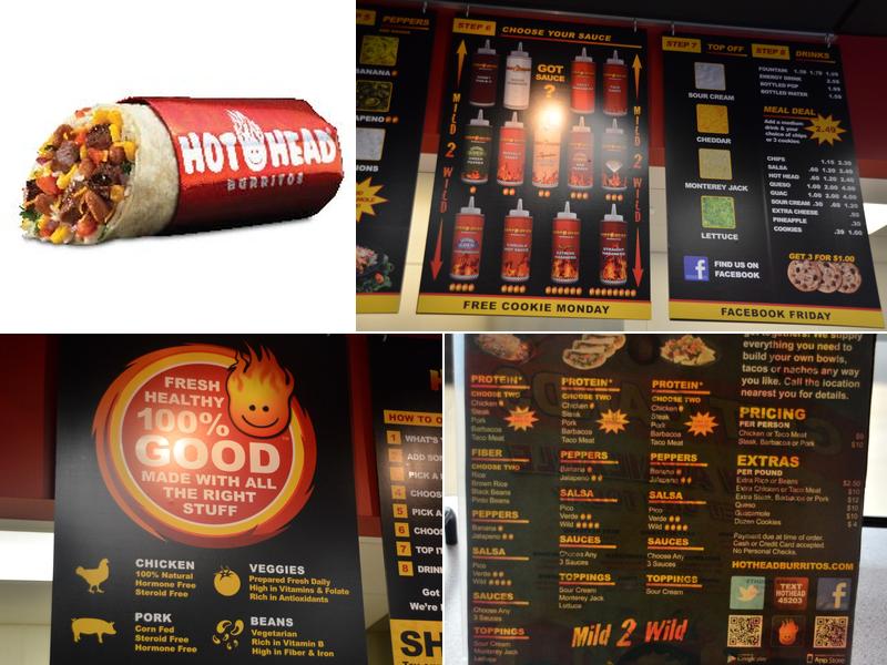 Hot Head Burritos Menu