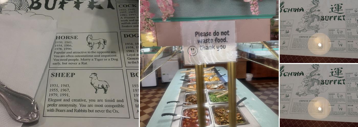 China Buffet Menu