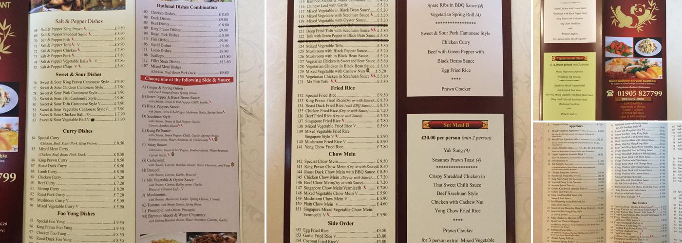 Panda Chinese Restaurant Menu