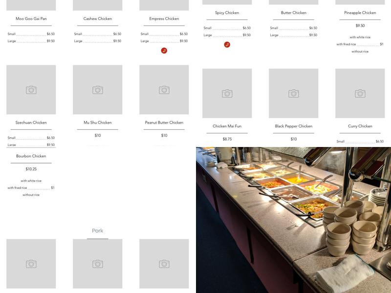 China East Chinese Restaurant Menu