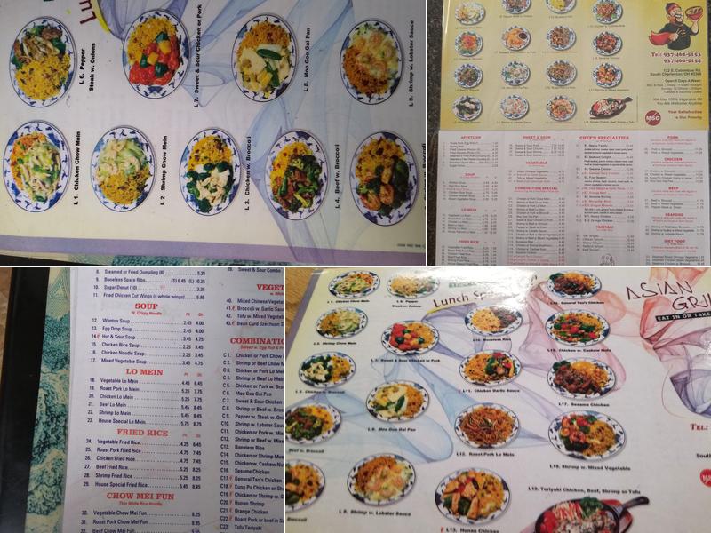 Asian Grill Menu