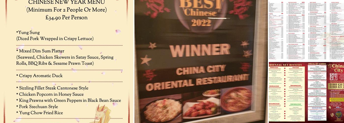 China City Oriental Restaurant Menu