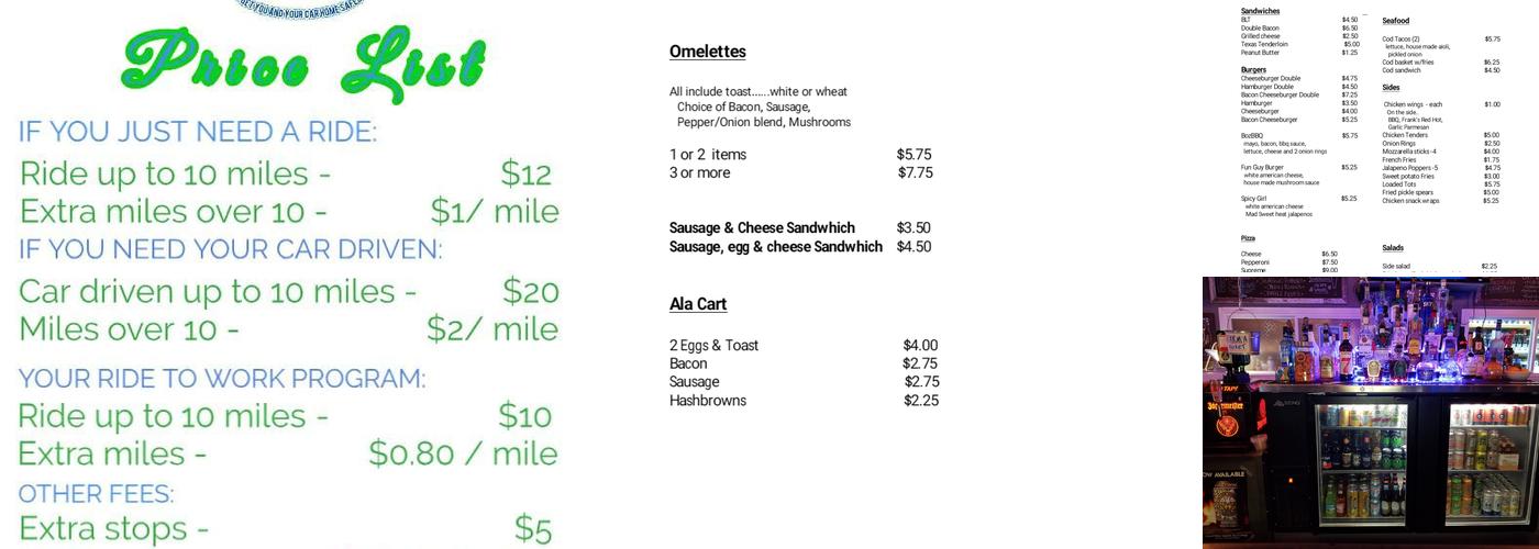 Wayside Tavern & Patio Menu