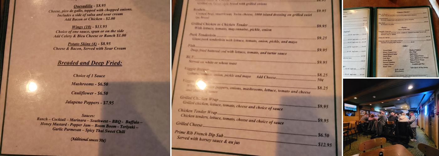 Meadows Restaurant Menu