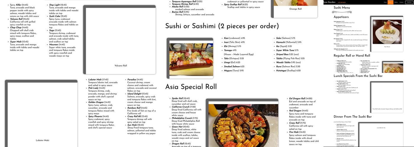 Asia Garden Menu