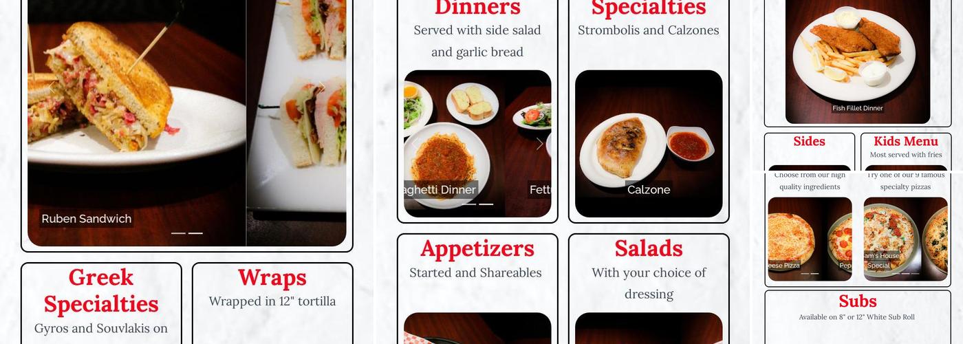 Sam's Pizza & Subs Menu