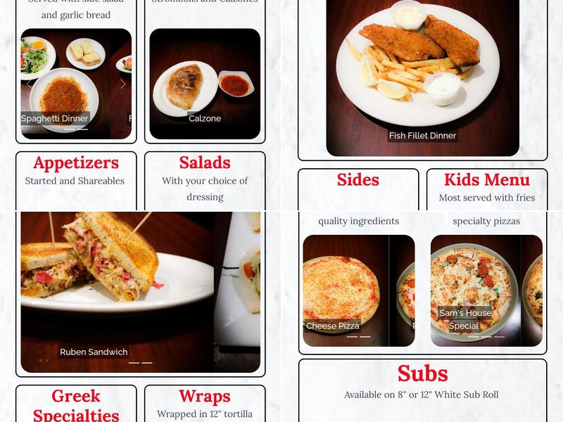 Sam's Pizza & Subs Menu