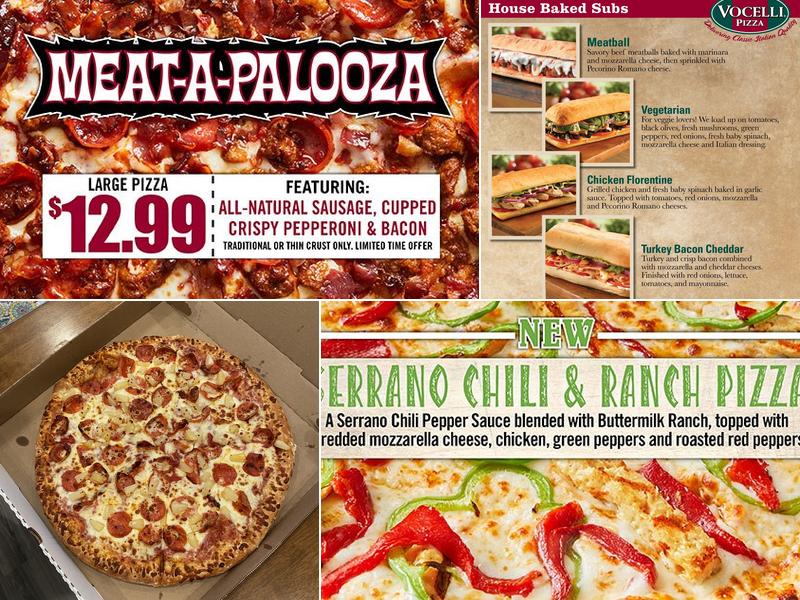Vocelli Pizza Menu