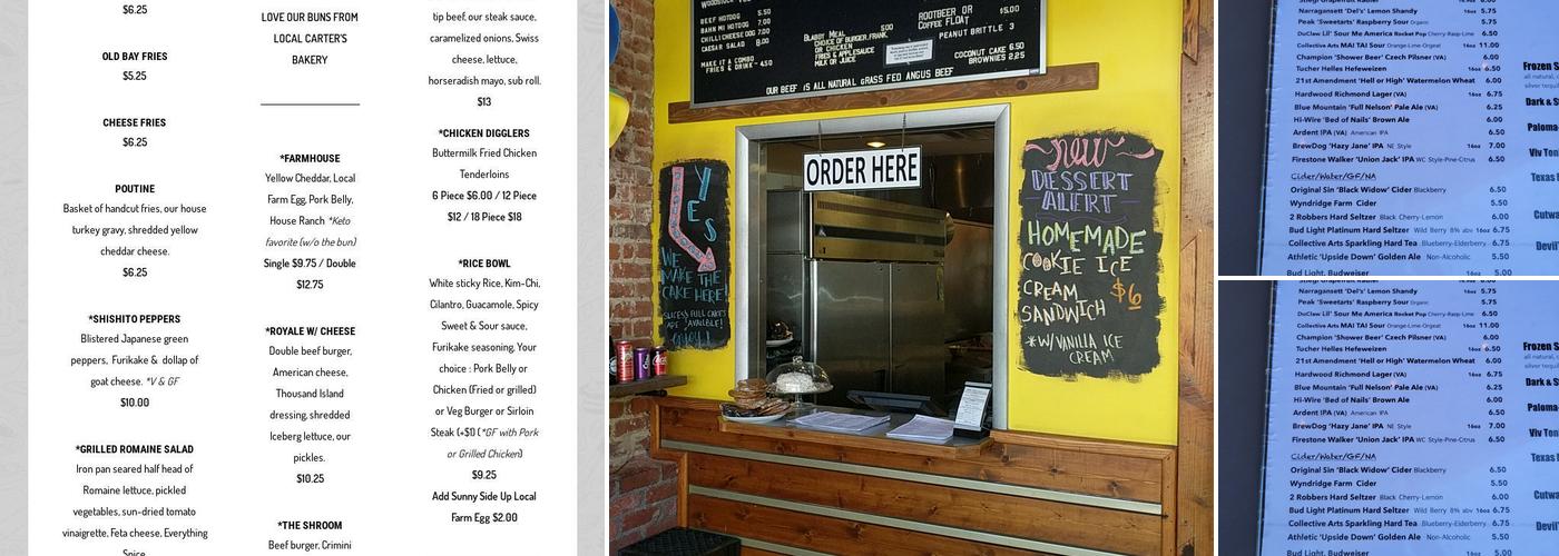 Vivify Burger & Lounge Menu