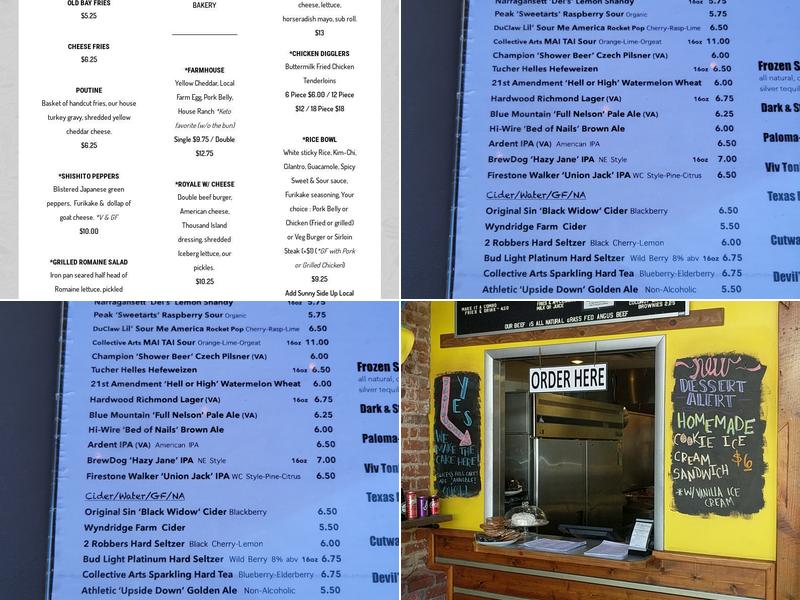 Vivify Burger & Lounge Menu