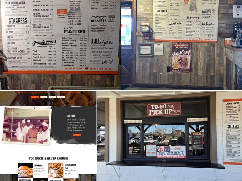 Willie Jewell's Old School Bar-B-Q Menu