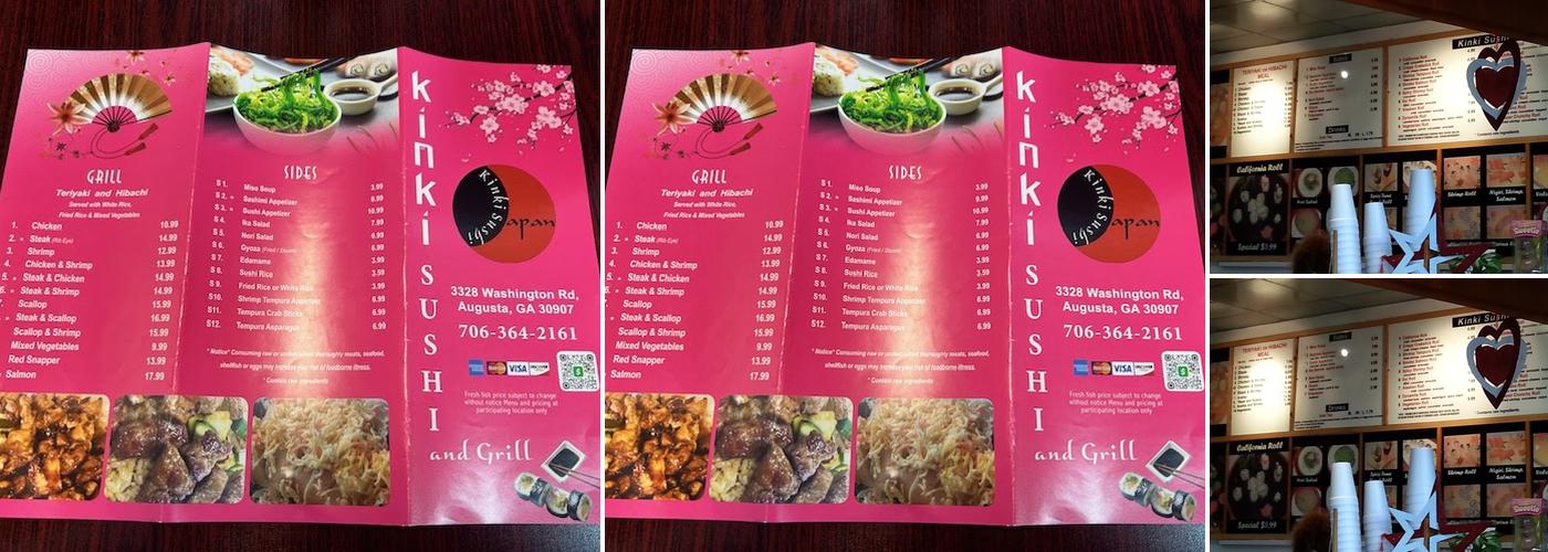 Kinki Sushi Menu