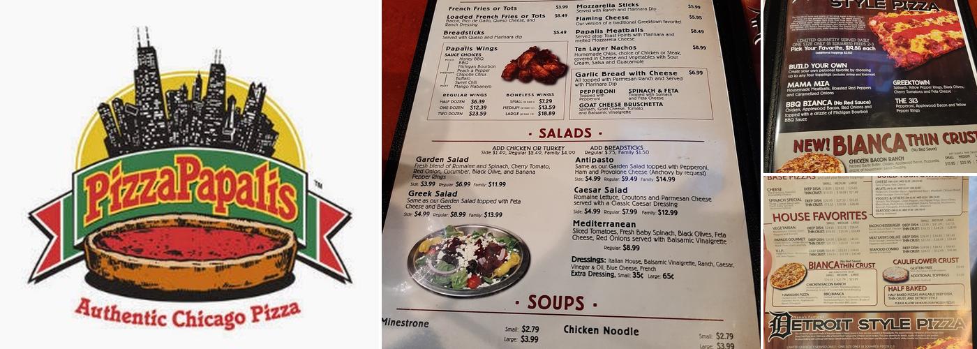 PizzaPapalis Menu