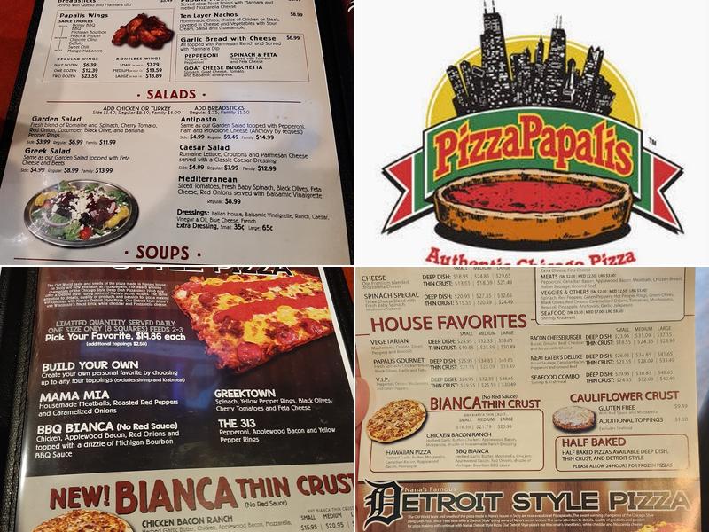 PizzaPapalis Menu