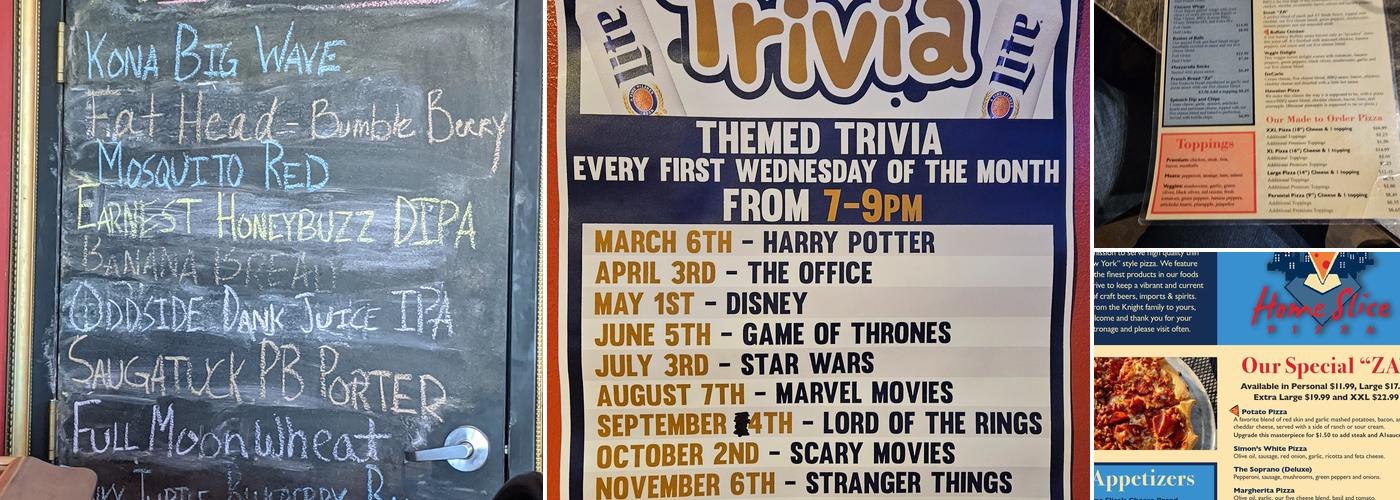 Home Slice Pizza Menu