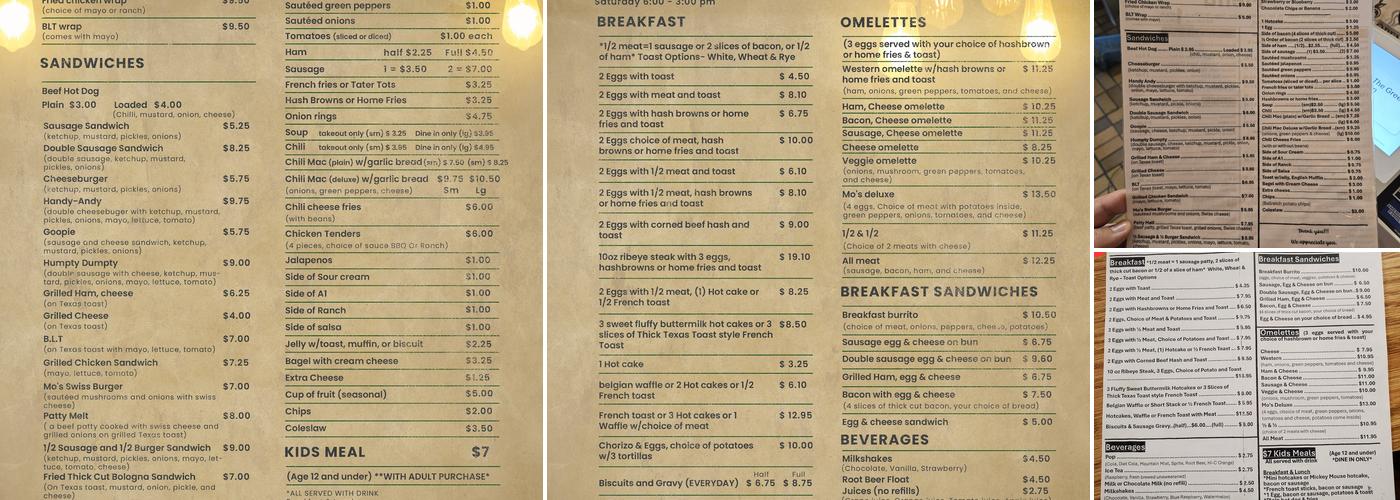 Green Lantern Lunch Menu