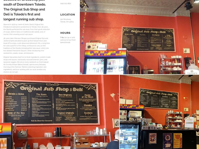 Original Sub Shop & Deli Menu