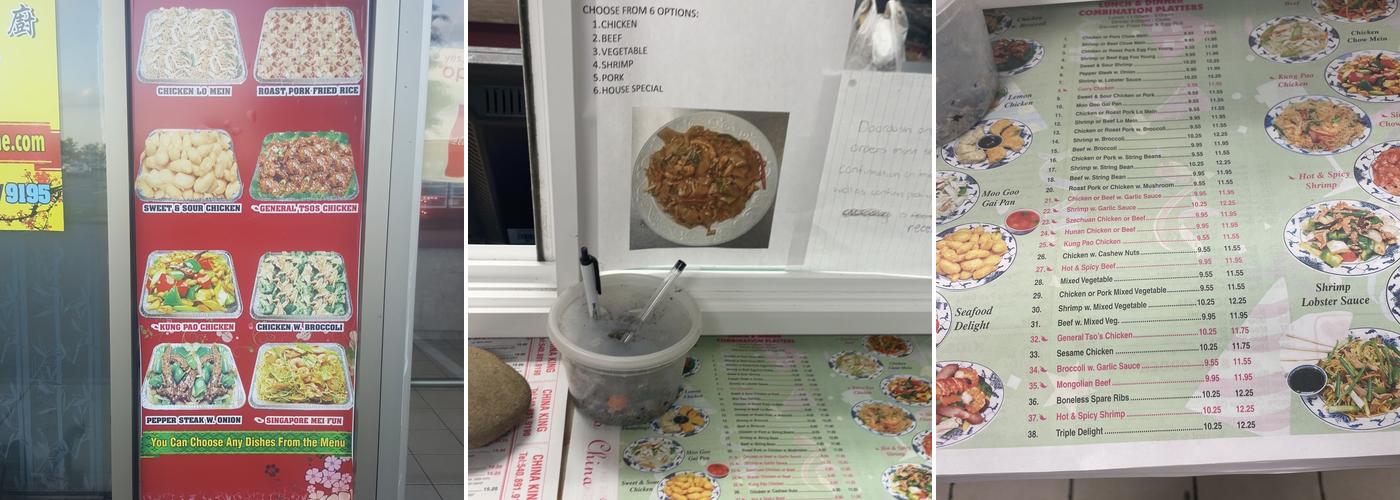 China King Menu