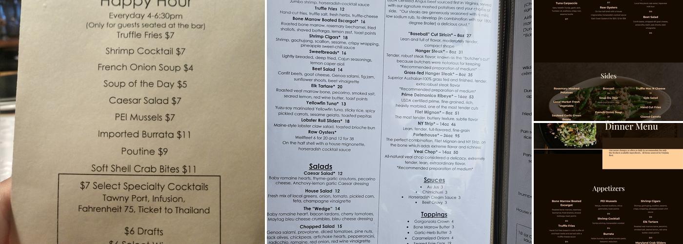 Fahrenheit 132 Menu